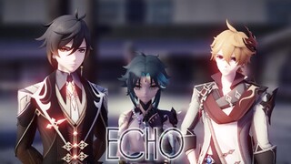 [MMDxGenshin_Impact] {Echo} Zhongli, Tartaglia, Xiao +DL LINKS