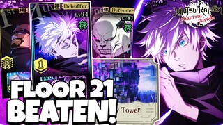 HOLLOW PURPLE GOJO NUKES THIS STAGE! F2P RUN ON FLOOR 21 ILLUSORY TOWER - JJK: Phantom Parade