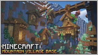 Minecraft Mountain Village Base Timelapse