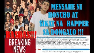 HONCHO AT SIKAT NA MGA RAPPER NAGSALITA TUNGKOL SA DONGALO ! "BASBAS NG DONGALO"