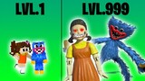 CROOK vs BOSS : SQUID GAME DOLL vs POPPY PLAYTIME HUGGY WUGGY   - Monster School Animation
