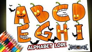 Hướng dẫn vẽ Alphabet Lore theo phong cách Bí ngô Halloween | Peter Roblox Drawing