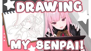 【DRAWING MY SENPAI】Laid-back Drawing and Chatting! #Holomyth #HololiveEnglish