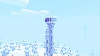 Minecraft - CASA no bioma de GELO compactado + Cinematic (Ice Spike Tower House) 55%