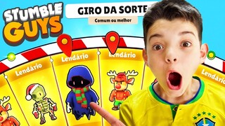 GIRO DA SORTE no STUMBLE GUYS CONSEGUI AS MELHORES SKINS DE NATAL - Piero Start Games