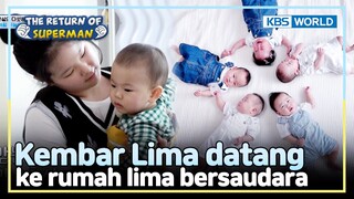 [IND/ENG] Lima bersaudara + Kembar lima?! Rame banget!| The Return of Superman | KBS WORLD TV 240225