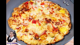 พิซซ่า กระทะ ไม่ง้อเตาอบ : Pan Pizza l Sunny Thai Food