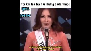 Khi tôi lên trả bài nhưng chưa thuộc