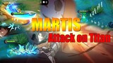 KEREN! Review Skin Martis Attack on Titan, Efek Skillnya Keren, Damagenya pun Paten | Mobile Legends