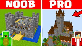 Minecraft NOOB vs PRO: CASTLE SECURITY HOUSE by Mikey Maizen and JJ (Maizen Parody)