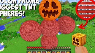 ไม่เคยเกิด GOLEM จาก TNT SPHERES ที่ใหญ่ที่สุดใน Minecraft โกเลมกลมที่ใหญ่ที่สุด !ё
