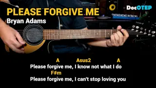 Please Forgive Me - Bryan Adams (Easy Guitar Chords Tutorial with Lyrics)