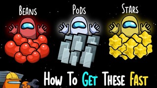 How To Get Beans, Stars and Pods Fast | Among Us New Roles Update