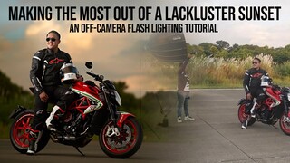 An Off Camera Flash Lighting Tutorial. Making The MOST Out of a LACKLUSTER SUNSET