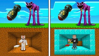 BUNKER PERTAHANAN PALING AMAN VS MONSTER CATNAP DAN LEDAKAN NUKLIR DI MINECRAFT!!