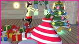 Can You Eliminate a Christmas Girl Robot Inside the Christmas House in Sakura School Simulator
