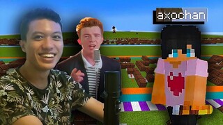 AKU RICKROLL TEMANKU DI MINECRAFT