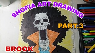 menggambar karakter anime one piece brook part.3 yohohooooo