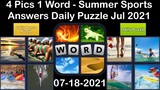 4 Pics 1 Word - Summer Sports - 18 July 2021 - Answer Daily Puzzle + Daily Bonus Puzzle