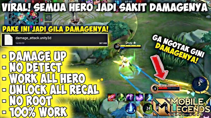 UPDATE❗SCRIPT DAMAGE 1 HIT MLBB ALL HERO NEW PATCH 2022 ANTI BANNED | CHEAT DAMAGE ML - NEW PATCH 🔥