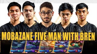 BREN MOBAZANE NABA? MOBAZANE 5 MAN WITH BREN IN RANK ~ MOBILE LEGENDS