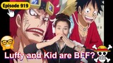 LUFFY AND KID TEAMWORK!! One Piece episode 919 REACTION VIDEO