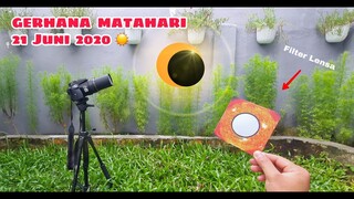 TELESCOPE ZOOM 1000X: GERHANA MATAHARI CINCIN  (21 Juni 2020)