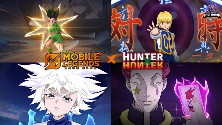 4 NEW SKIN MLBB x HUNTER X HUNTER - DYRROTH GON, HARITH KILLUA, JULIAN KURAPIKA & CECILION HISOKA