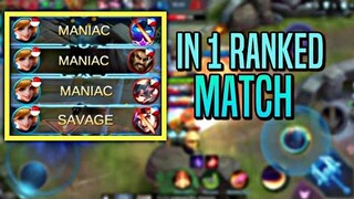 3x MANIAC and 1 SAVAGE!! | Fanny : RANKED GAMEPLAY | Top Global Fanny | MLBB