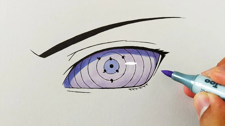 วิธีการวาด Rinnegan ของ Sasuke Uchiha - การสอนทีละขั้นตอน