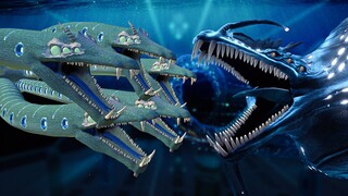 Hydra Leviathan vs Gargantuan Leviathan in Subnautica