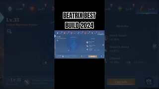 Beatrix Best Build 2024 #shorts #mlbb