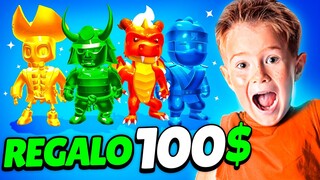 Regalé 100$ a NIÑOS para Tener su Primera SKIN ESPECIAL... 😱 - STUMBLE GUYS