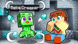 ¡Minecraft PERO adopte un BEBE CREEPER! 😂🍼💥 SILVIOGAMER MINECRAFT PERO