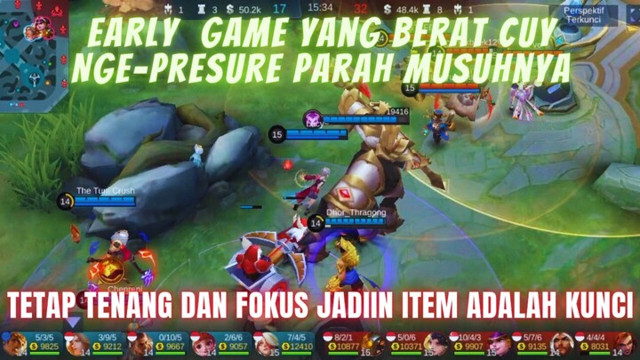 Disaat kita kalah di early game. tenang dan fokus jadiin item adalah kunci. Come Back Is Real ⚔️