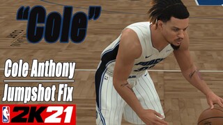 Cole Anthony Jumpshot Fix NBA2K21 with Side-by-Side Comparison