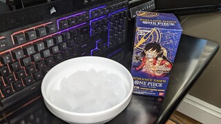 ASMR Eating Ice & One Piece Romance Dawn Booster Box Opening