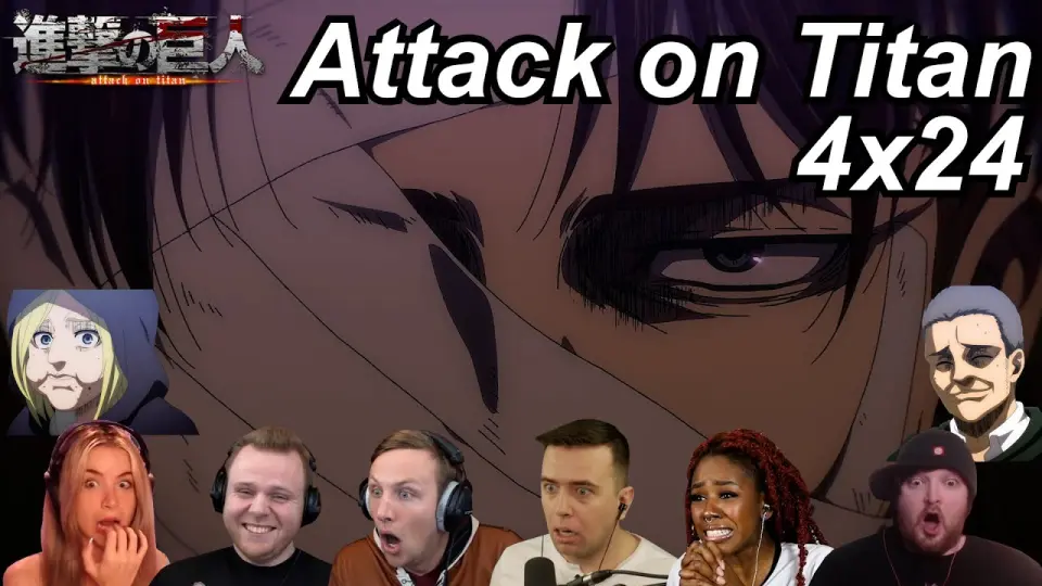 Attack On Titan 4x24 Reactions Great Anime Reactors 進撃の巨人 海外の反応 Bilibili