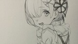 【Brush painting】Rem's hair and eyes drawing ideas