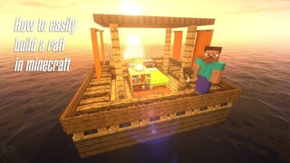 How to make a raft above the sea in Minecraft