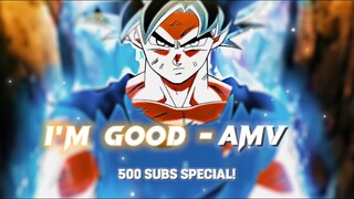 500 subs Special🎉🥹[ I'm Good - Goku Edit/Amv ] [Capcut📲] #anime #animeedit #goku #dragonball