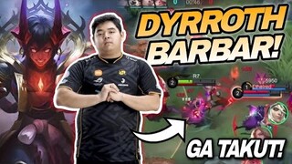 GINI CARA MAIN DYRROTH BARBAR !! LANGSUNG RUSUHIN RED BUFF MUSUH ! - MOBILE LEGENDS