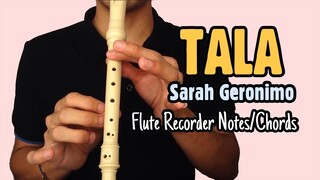 TALA by Sarah Geronimo (EASY FLUTE RECORDER LETTER NOTES | CHORDS |TUTORIAL)