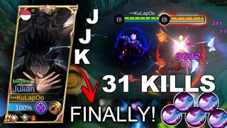 31 KILLS! JULIAN Killing Machine Build | Julian Megumi Fushiguro | MLBB