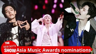 Asian Music Awards nominees, Wang Yibo and Zhang Yixing's recent performances, Zhou Shen and Xiao Z