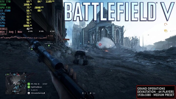 Battlefield V - i5 2500, 8gb RAM, GTX 770 2gb