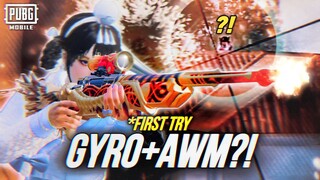 FIRST TRY, "AWM+GYROSCOPE"😱 /// PUBG MOBILE | SOLO vs SQUADS🔥