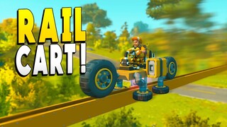 Made a Rail Cart to Drive Over the World for Embers - Scrap Mechanic Survival EP 22