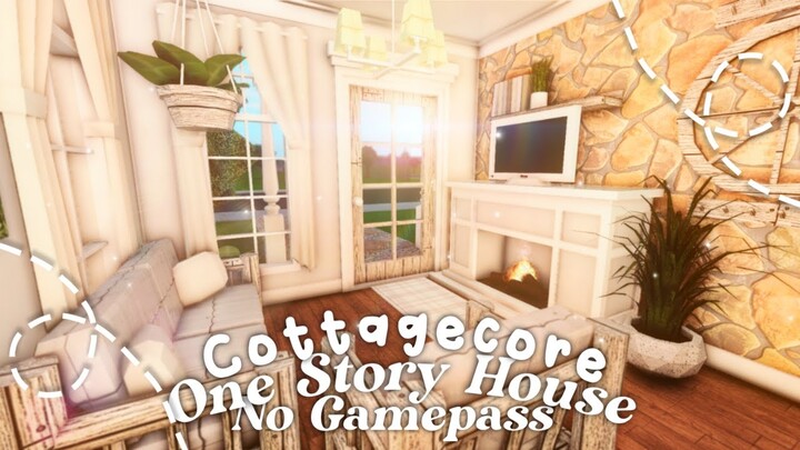 No Gamepass Soft Cottagecore One Story House I Bloxburg Speedbuild and Tour - iTapixca Builds