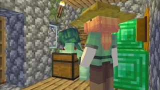 Alex vs Zombie Girl with room - minecraft animation #shorts